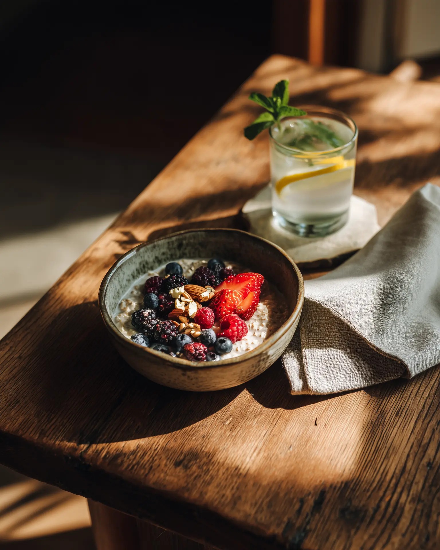 Schale mit Beeren und Müsli